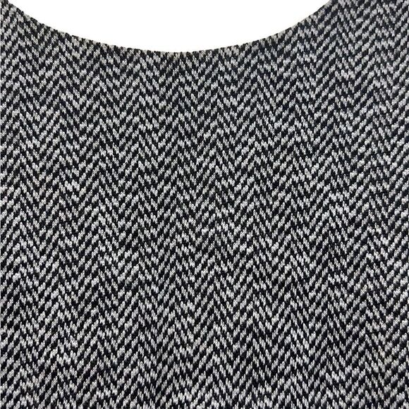Theory dress wool blend cotton gray black chevron lined sleeveless 6 - Picture 3 of 6